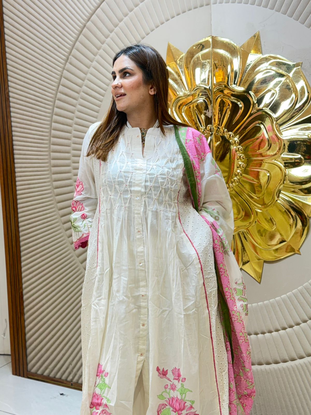 Stunning Floral Print Anarkali Suit PC2742