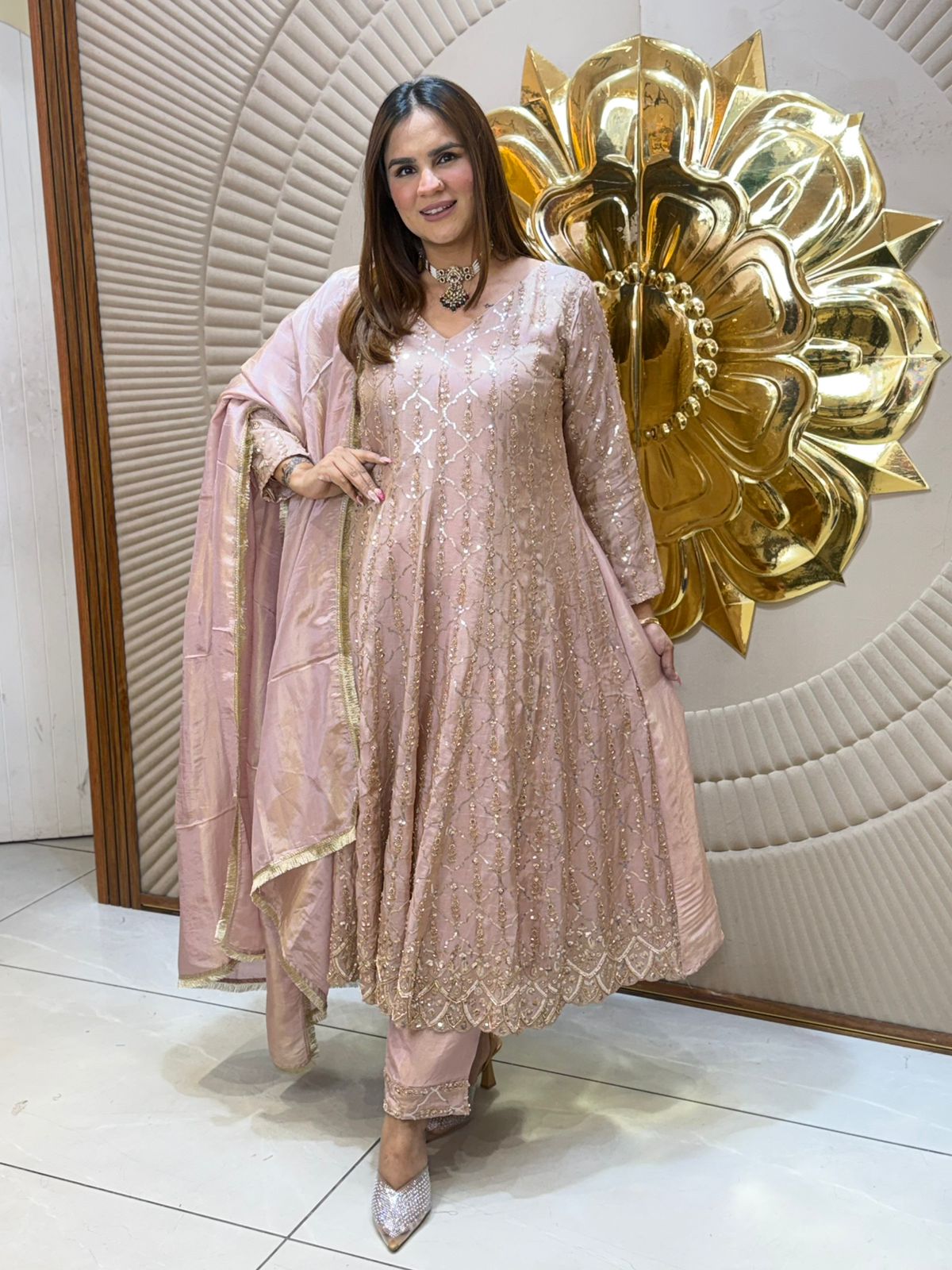 Beautiful Sequence Work Anarkali Suit PC2747