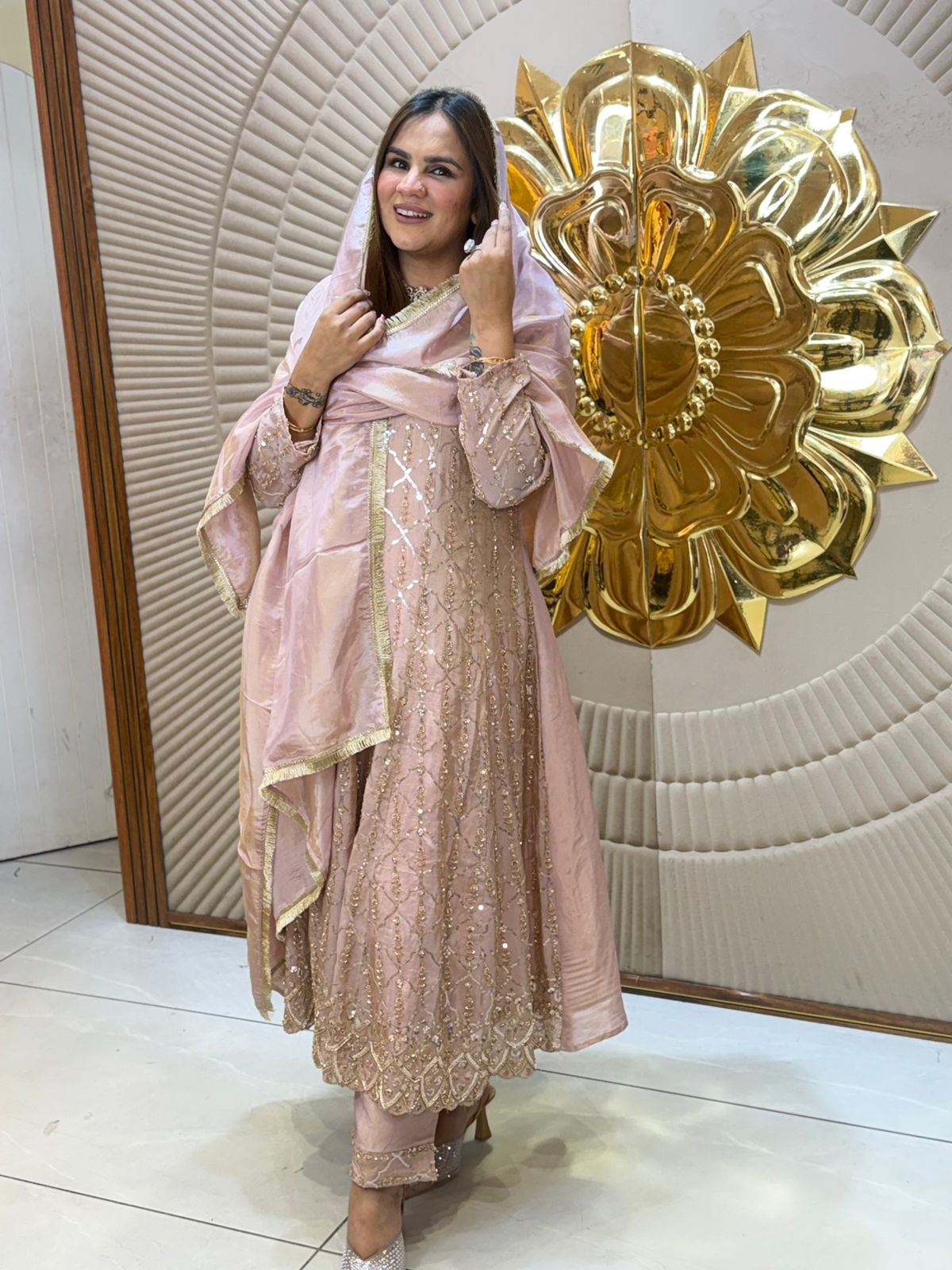 Beautiful Sequence Work Anarkali Suit PC2747