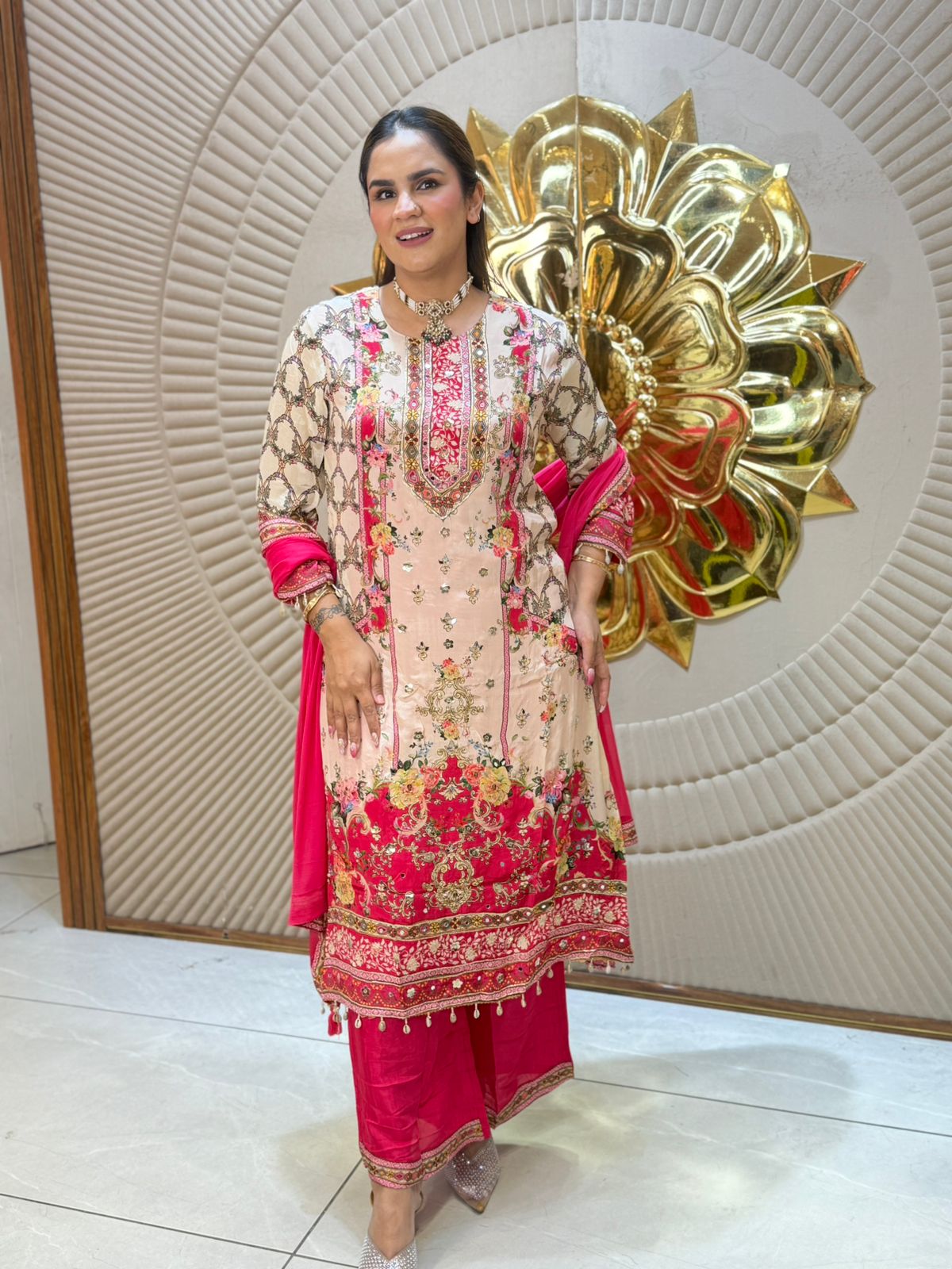 Beautiful Pattern Print Suit PC2759