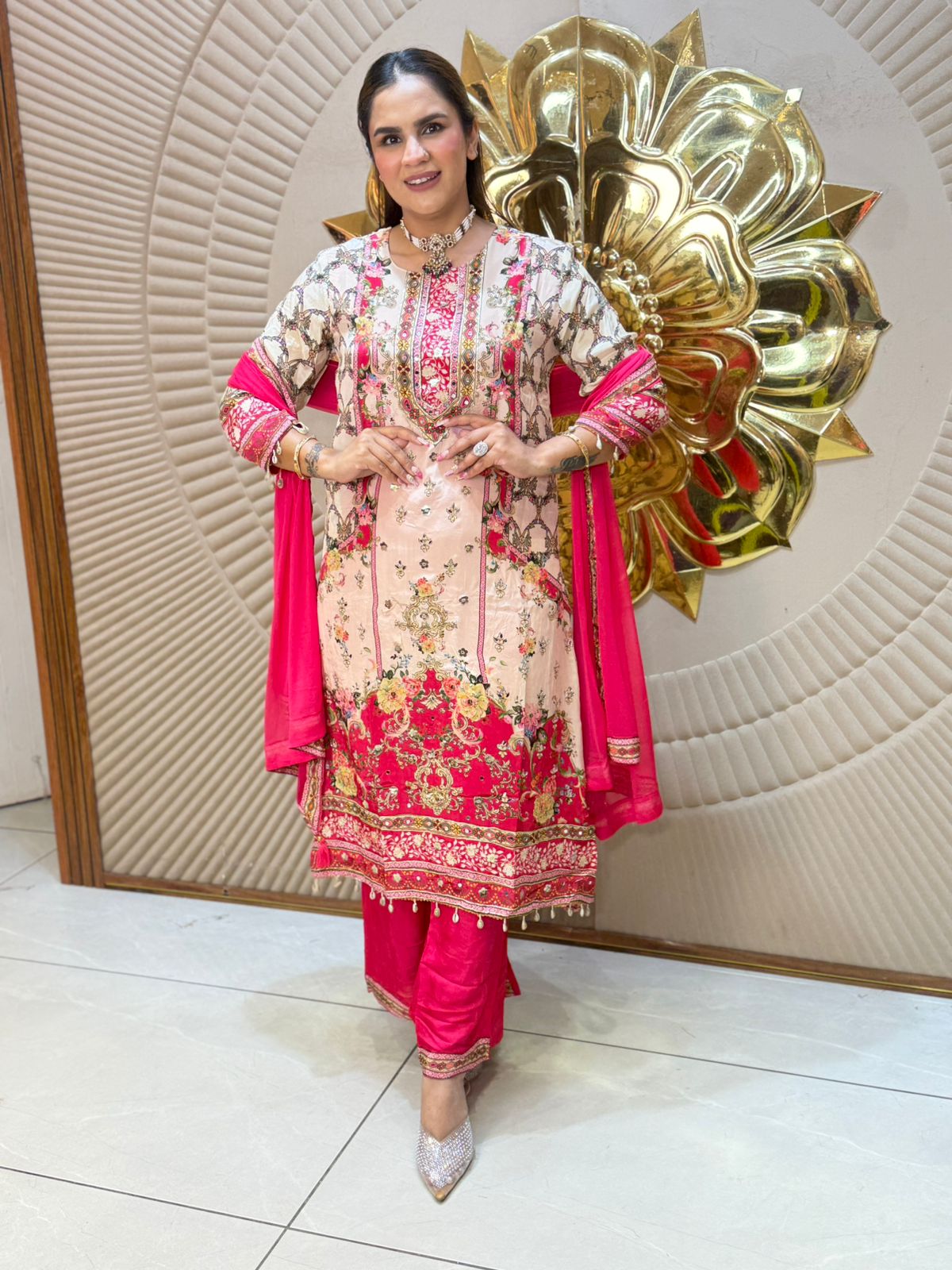 Beautiful Pattern Print Suit PC2759