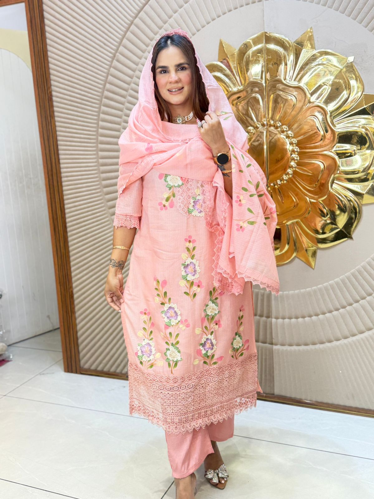 Beautiful Flower Print Suit PC2787