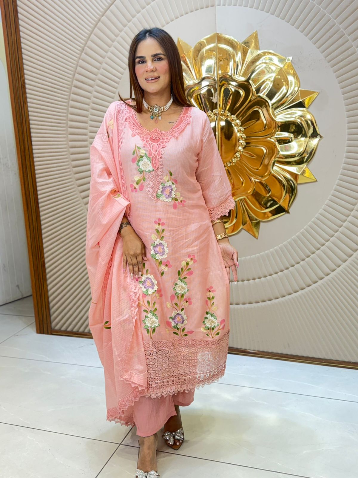 Beautiful Flower Print Suit PC2787