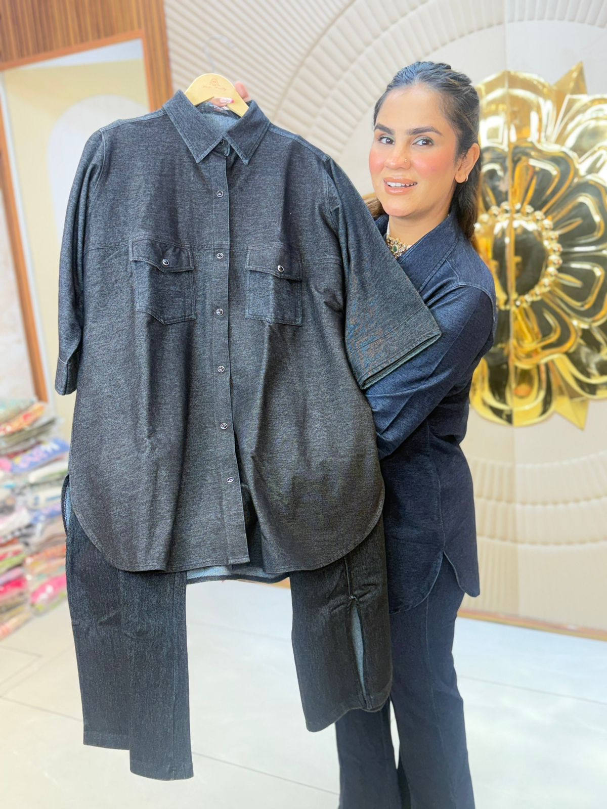 Beautiful Denim Co-Ord Set PC2810