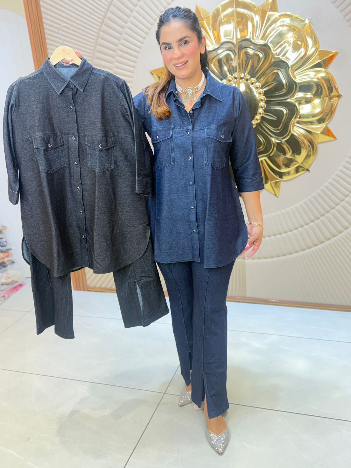 Beautiful Denim Co-Ord Set PC2810