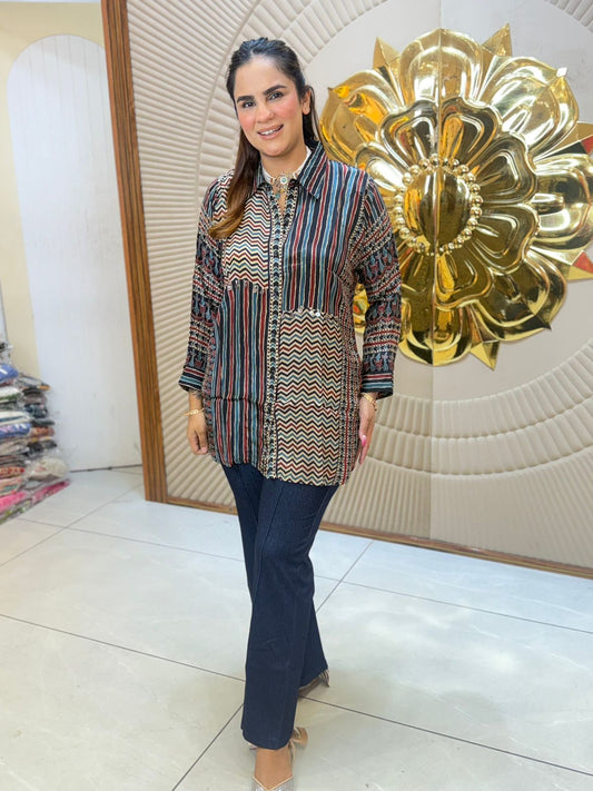 Beautiful Pattern Print Shirt PC2812