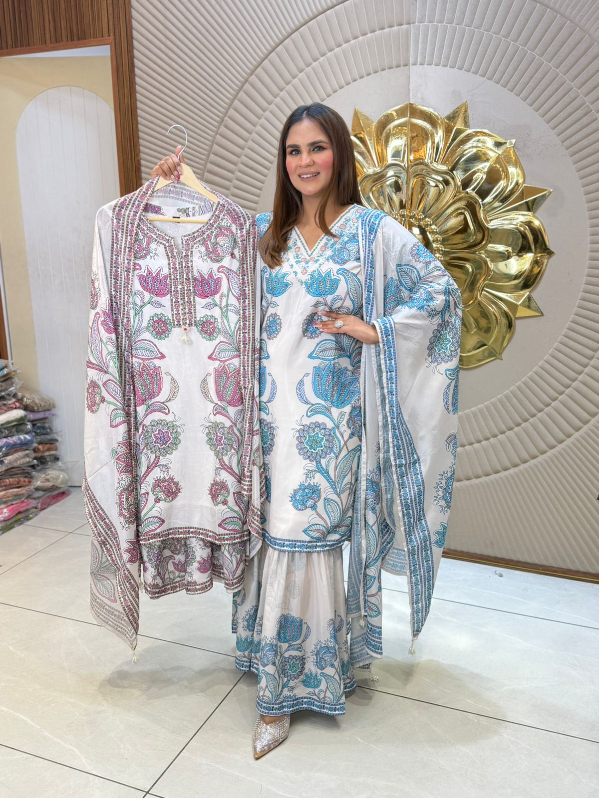 Beautiful Floral Print Sharara Suit PC2821