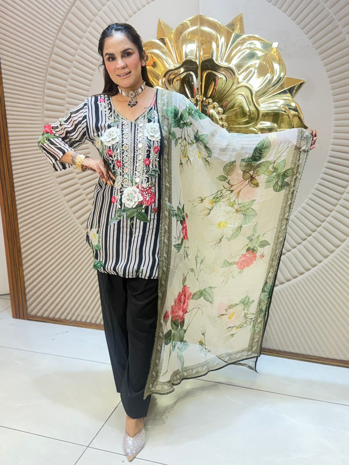 Beautiful Floral Print Daily Wear Suit PC2843