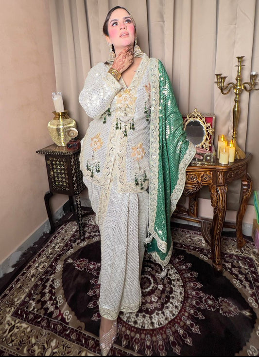 Stunning Party Wear 3pc Dress PC2853