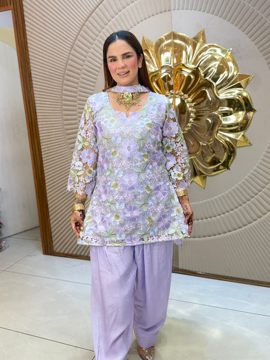 Beautiful Floral Crochet Suit PC2855