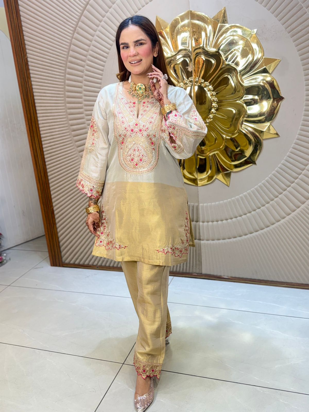 Stunning Suit With Embroidery Work PC2856