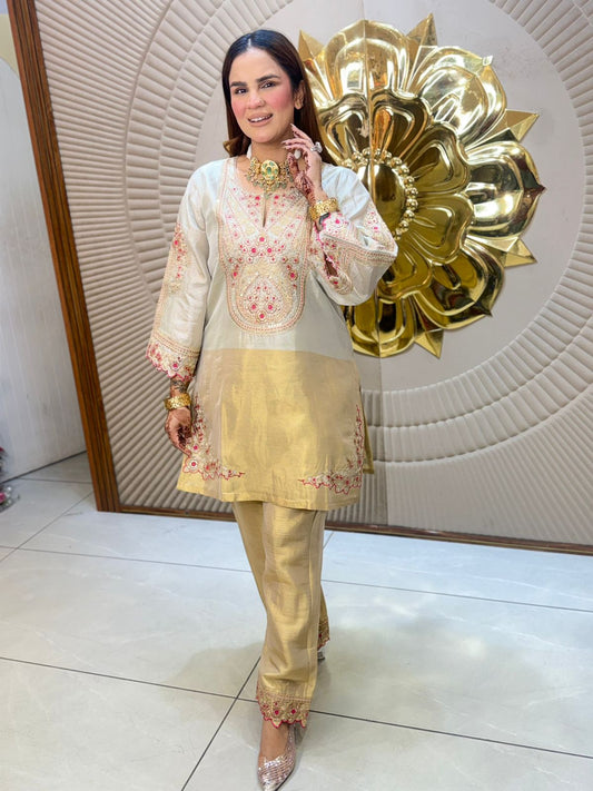 Stunning Suit With Embroidery Work PC2856