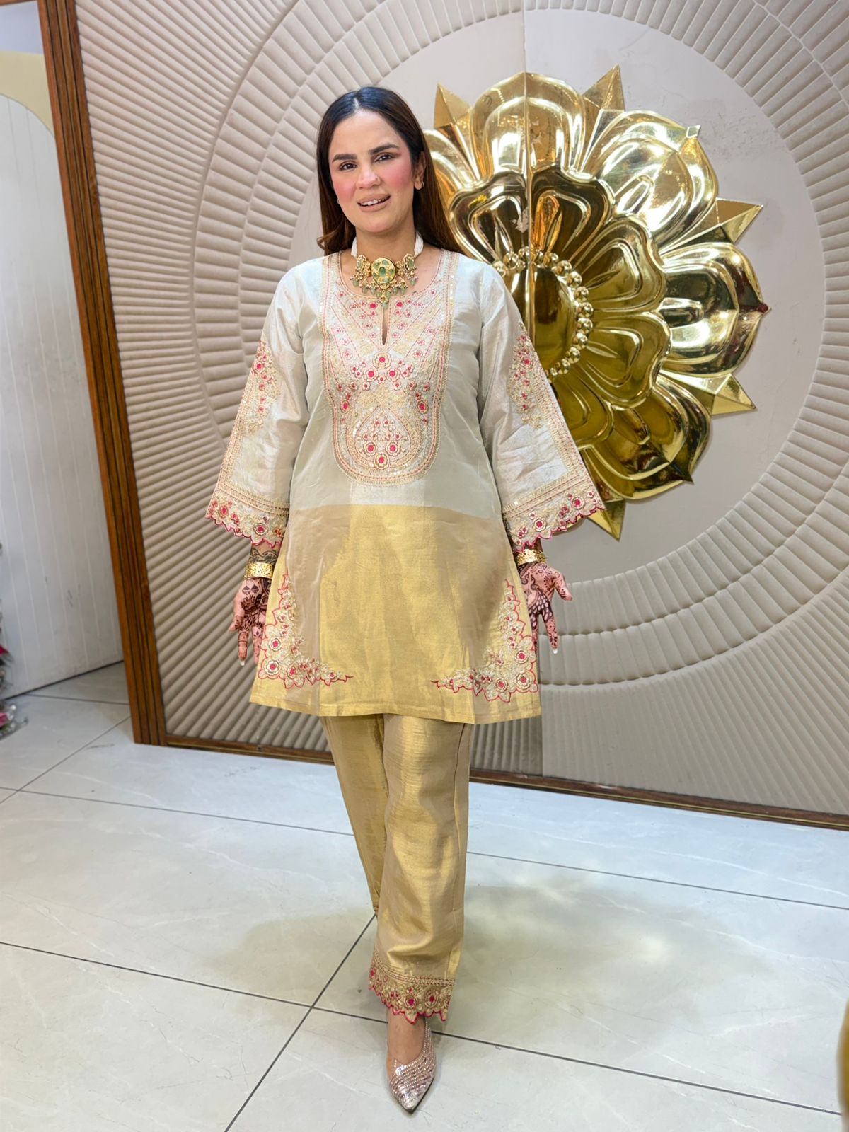 Stunning Suit With Embroidery Work PC2856