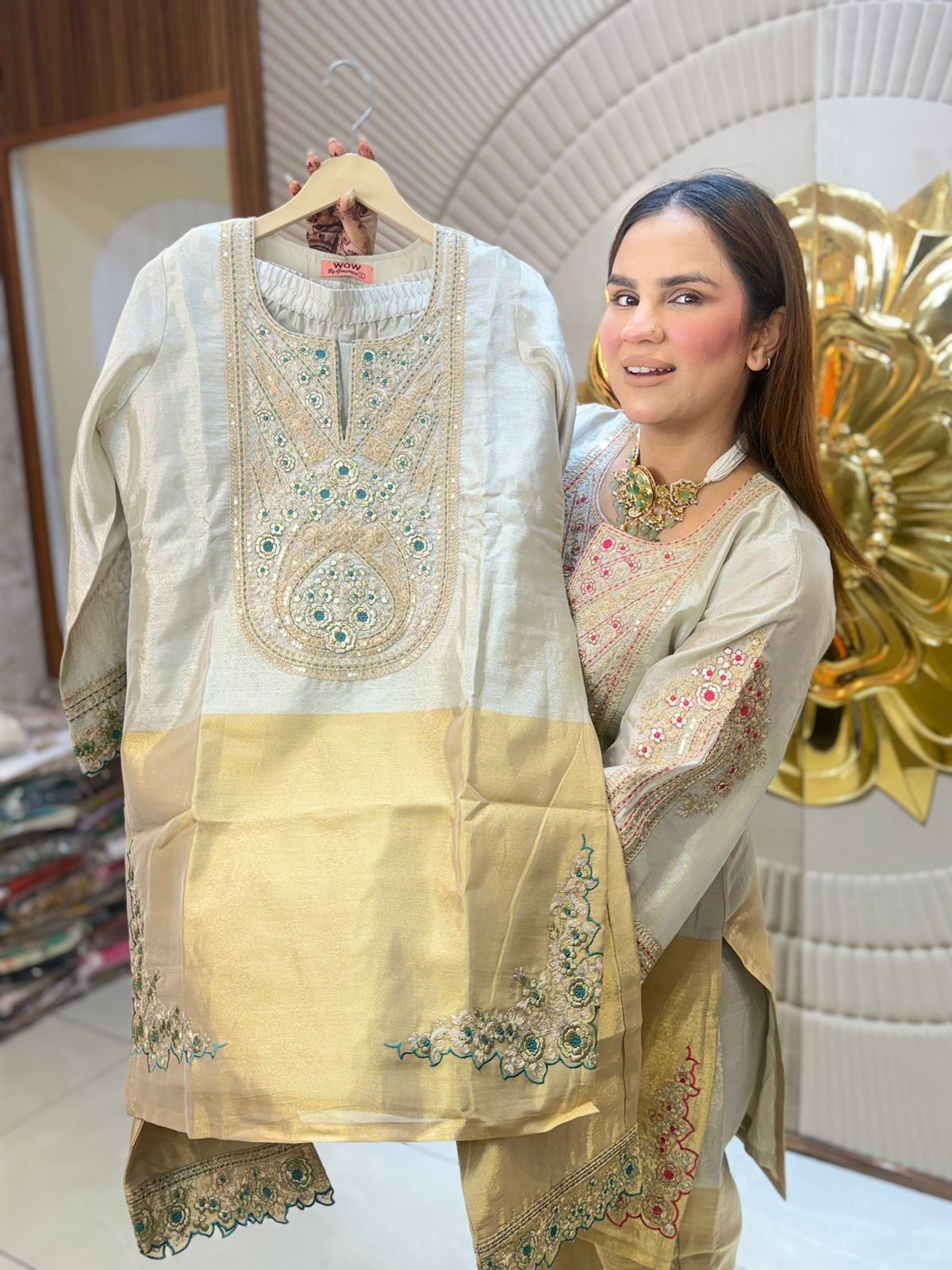 Stunning Suit With Embroidery Work PC2856