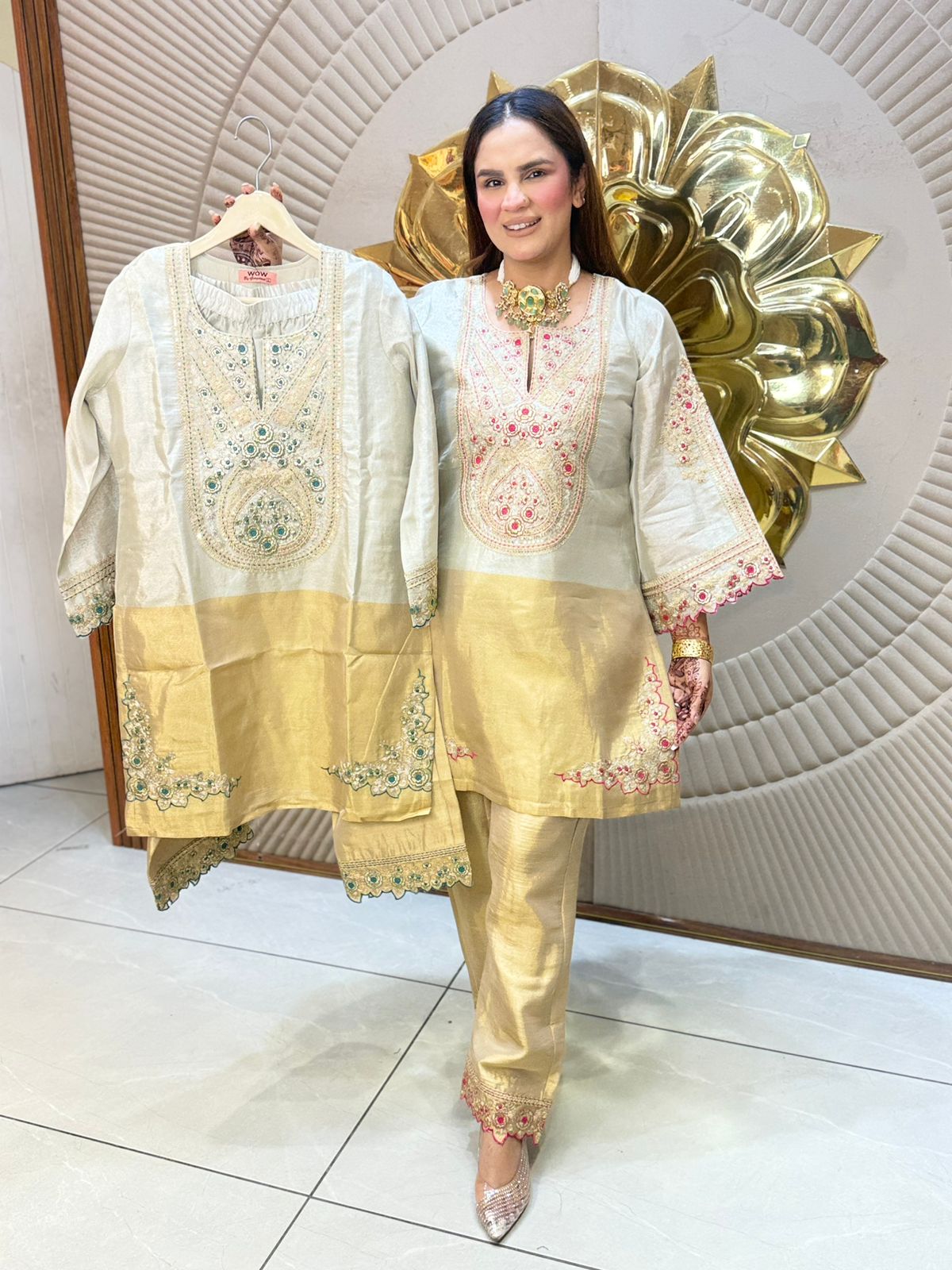 Stunning Suit With Embroidery Work PC2856
