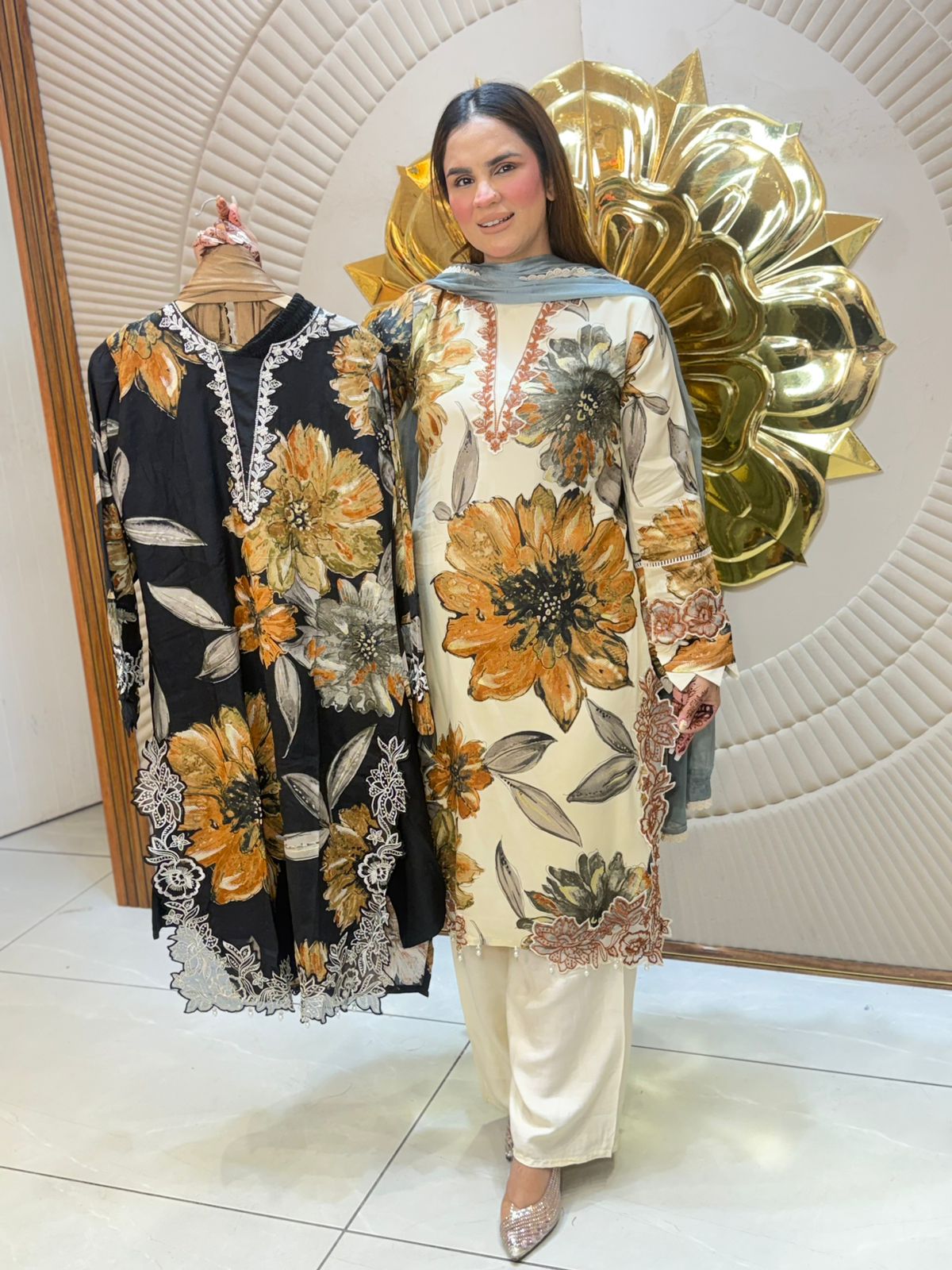 Beautiful Floral Print Suit PC2858