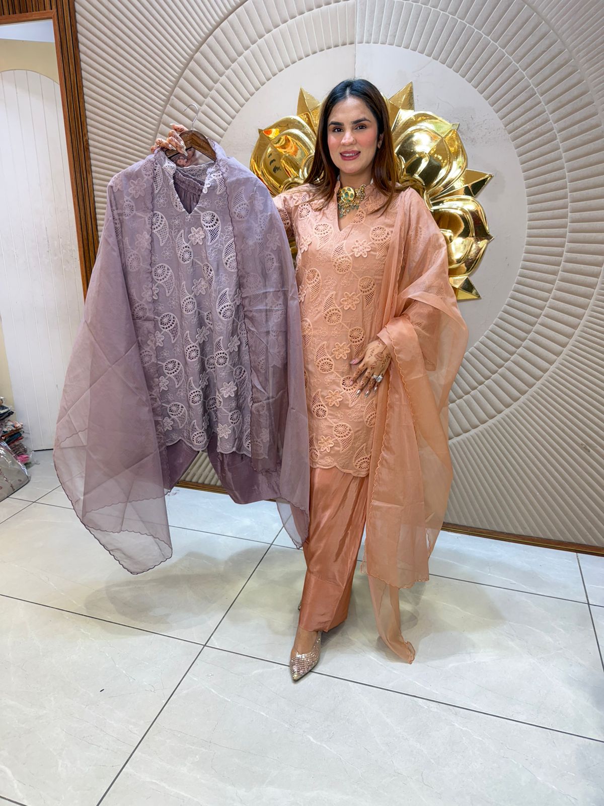 Beautiful Laser Cut Work Suit PC2876