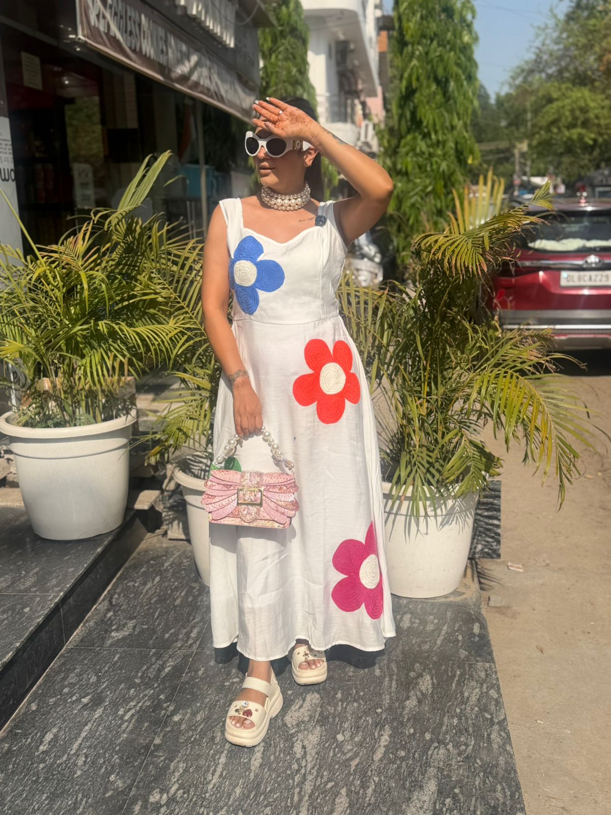 Stunning Floral Print Long Dress PC2883
