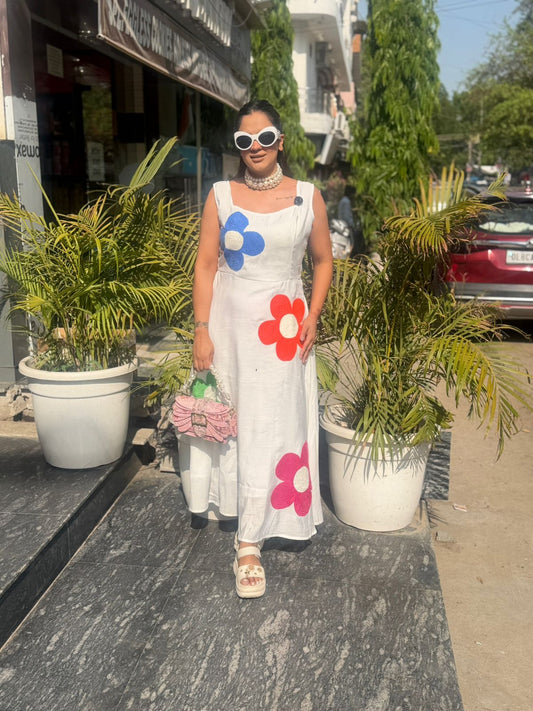 Stunning Floral Print Long Dress PC2883