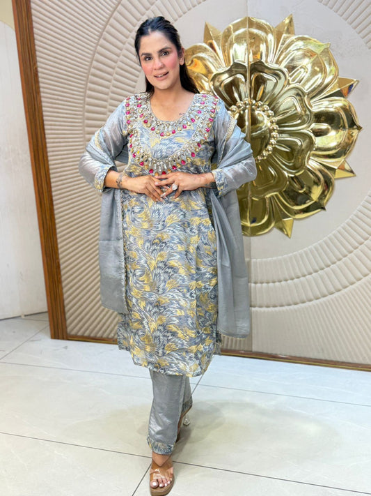 Beautiful Suit With Stone Work PC2885