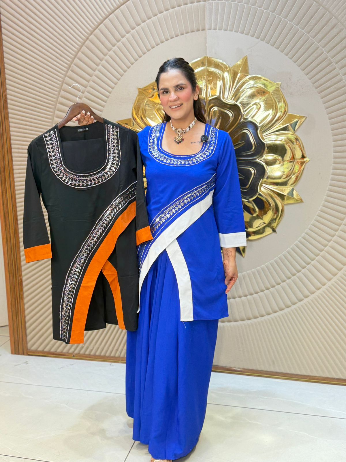 Stunning Long Skirt Co-Ord Set PC2889