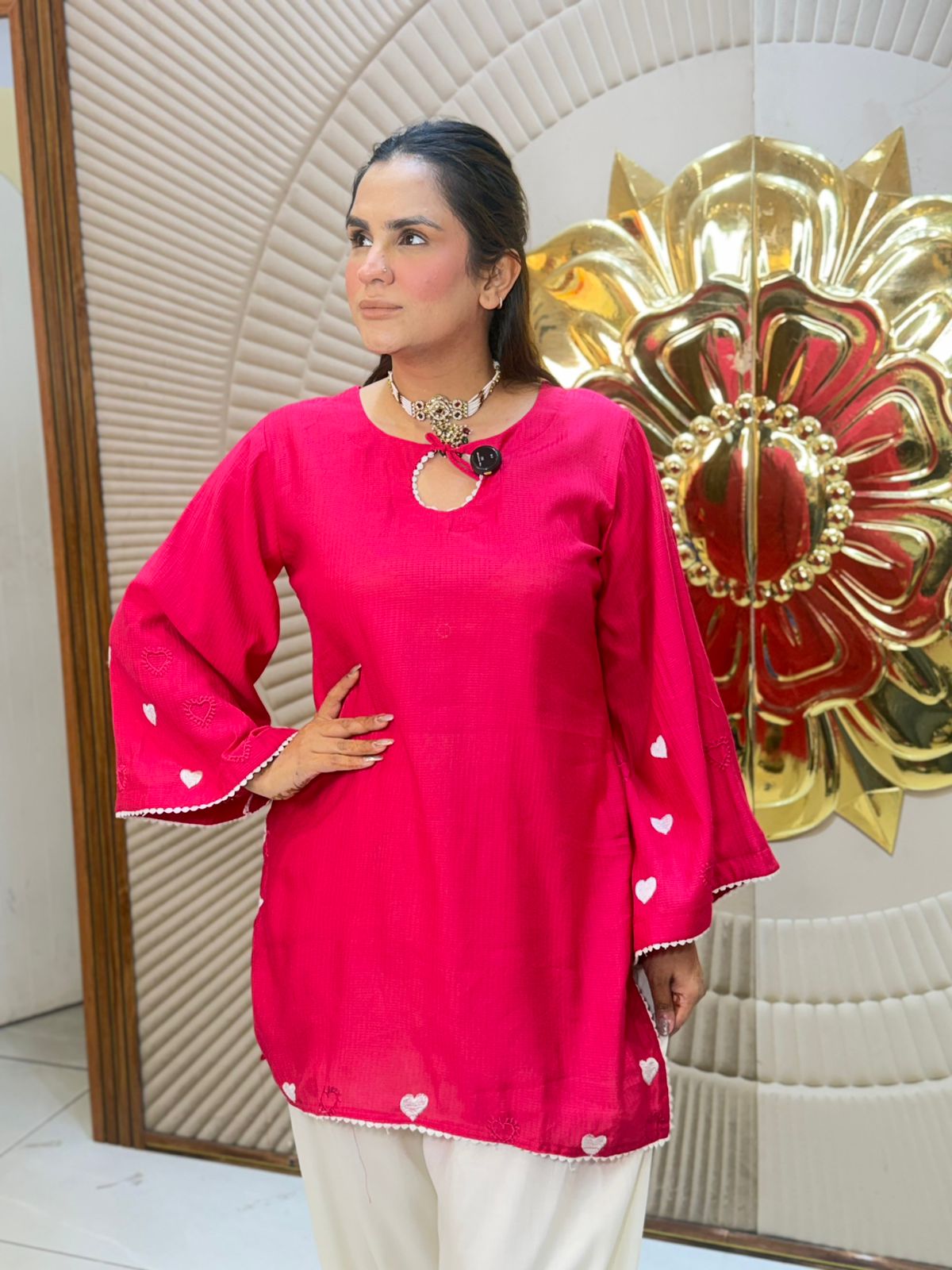 Stunning Suit With Heart Work 2893