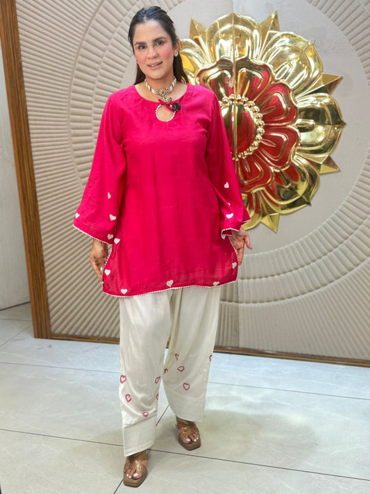 Stunning Suit With Heart Work 2893