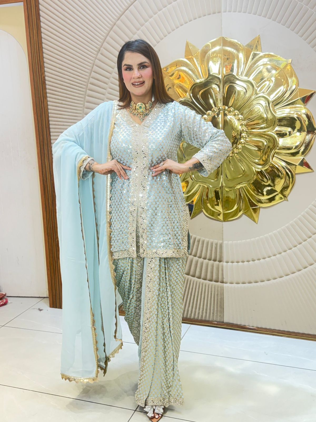 Stunning 3pc Party Wear Dress PC2906