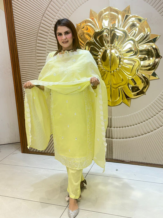 Stunning Suit With Embroidery Work PC2909