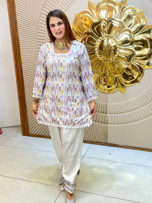 Stunning Pattern Print Work PC2910