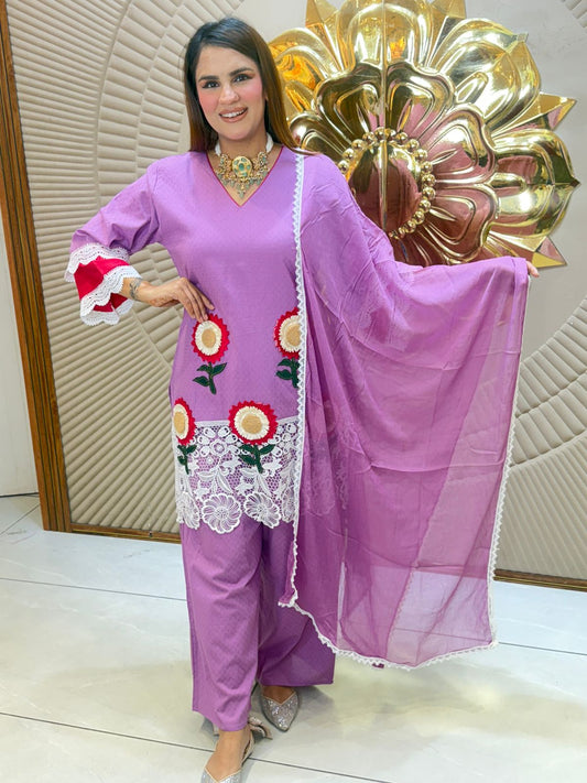 Stunning Flower Work Suit PC2911