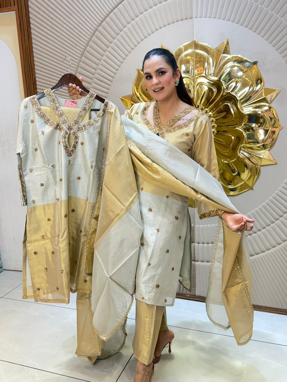 Beautiful Suit With Cut Work PC2922