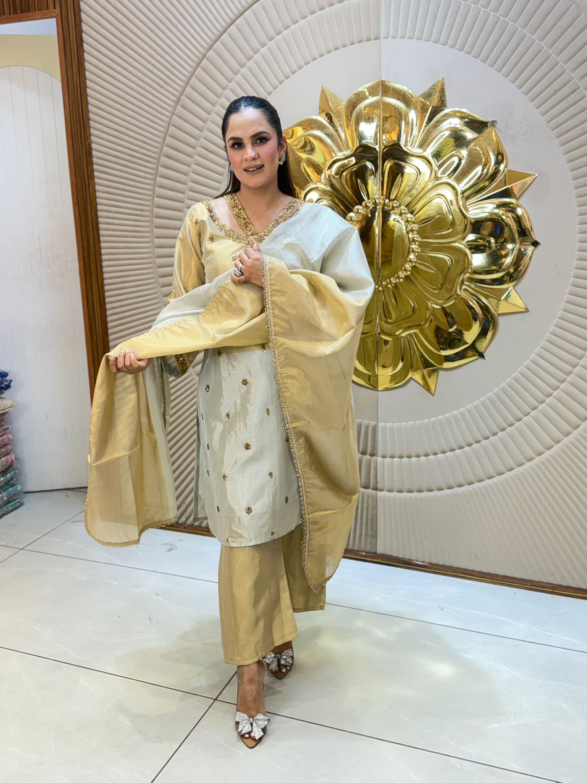 Beautiful Suit With Cut Work PC2922