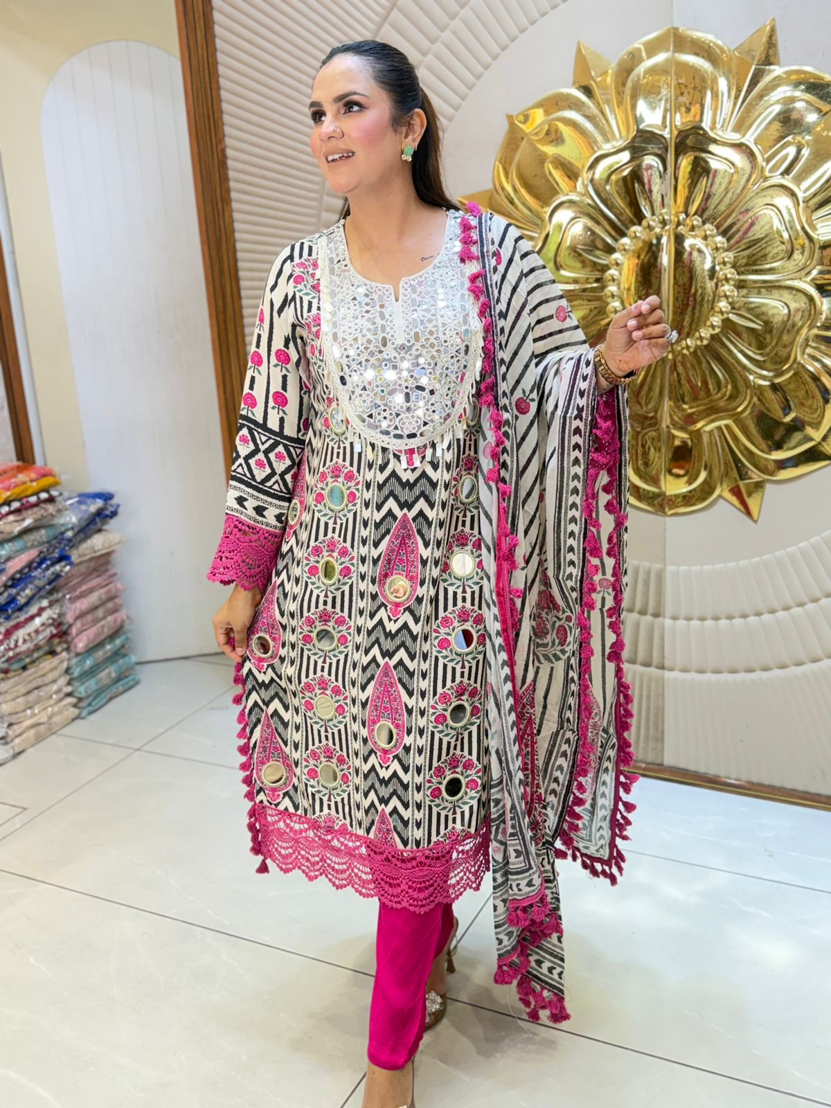 Stunning Pattern Print Suit PC2924