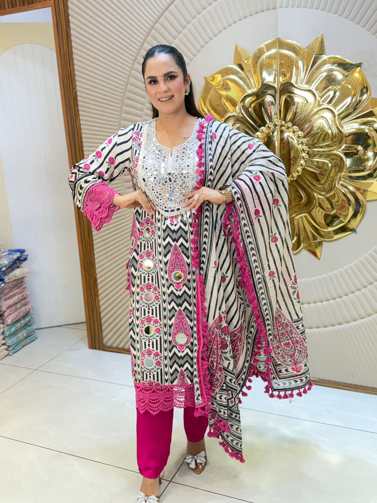 Stunning Pattern Print Suit PC2924