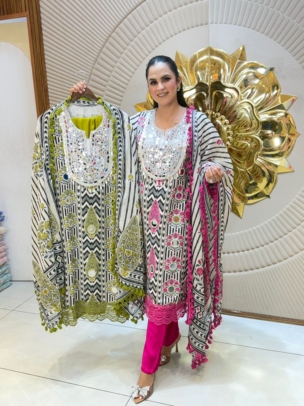 Stunning Pattern Print Suit PC2924