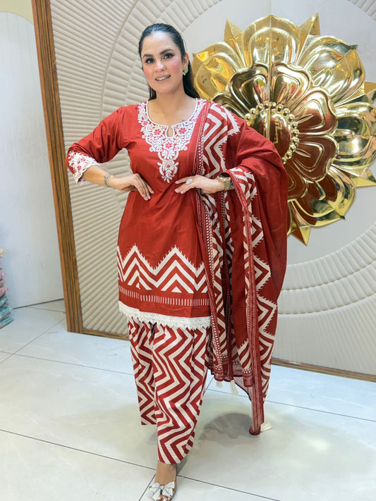 Stunning Suit With Embroidery Work PC2930