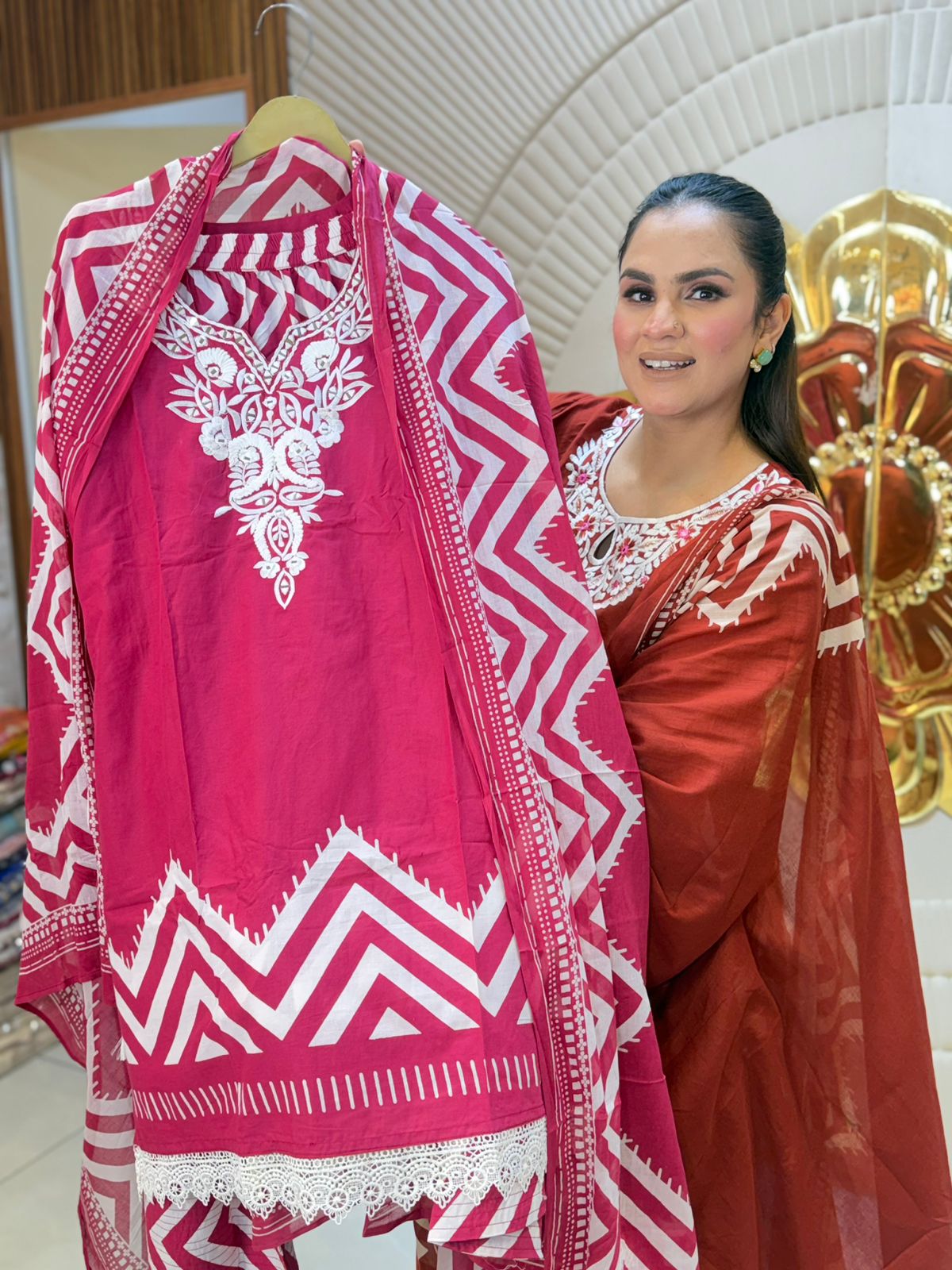 Stunning Suit With Embroidery Work PC2930