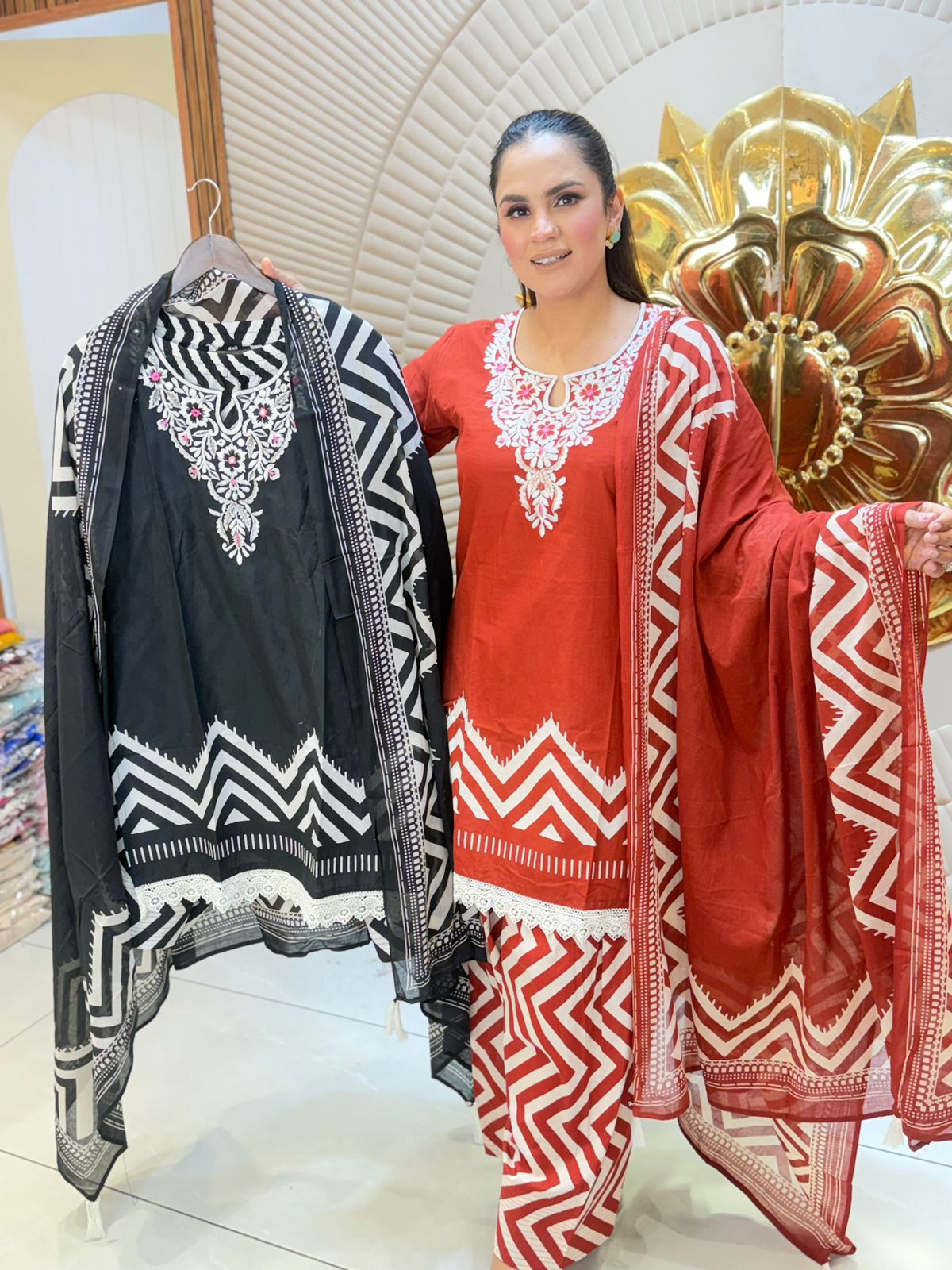 Stunning Suit With Embroidery Work PC2930