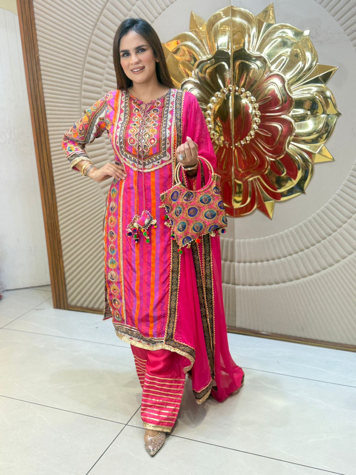 Stunning Pattern Print Long Suit PC3025