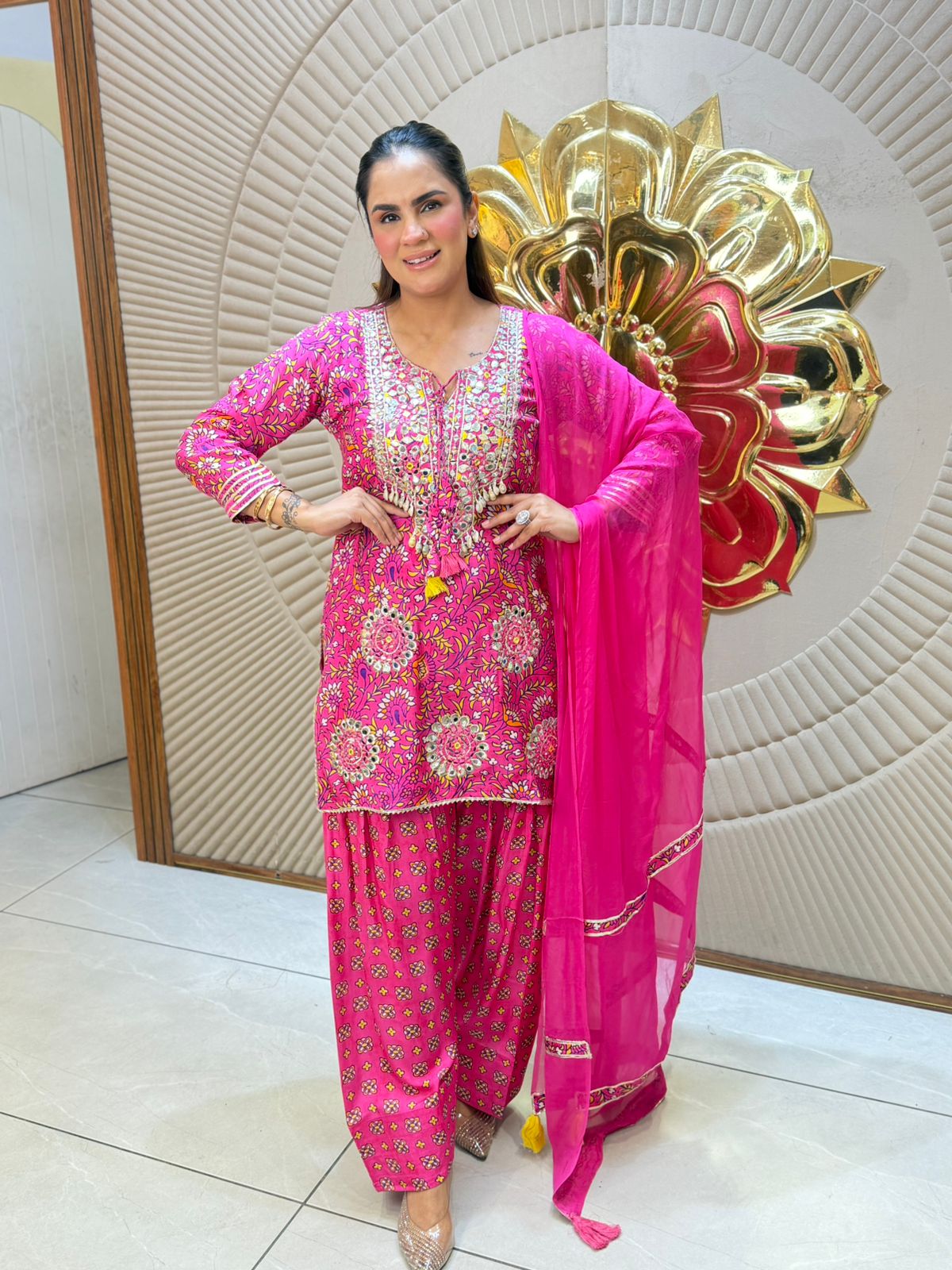 Beautiful Pattern Print Daily Wear Suit PC3091