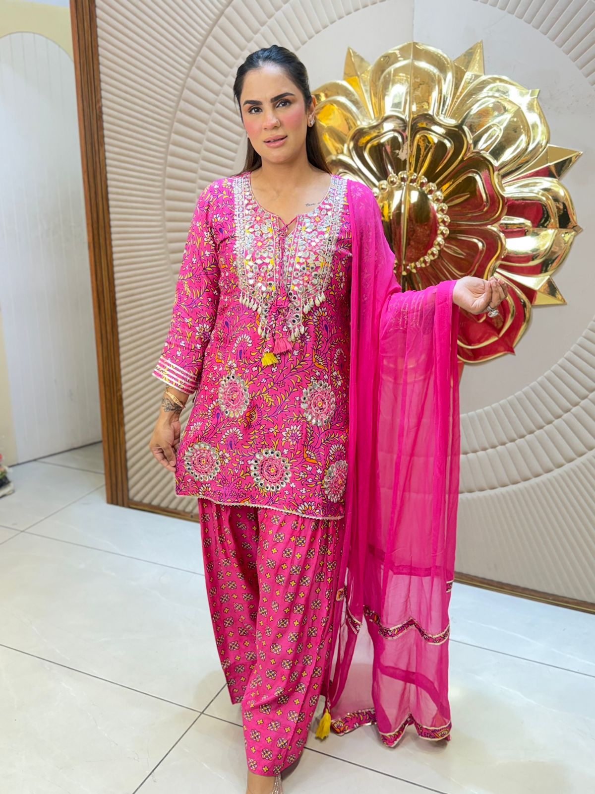 Beautiful Pattern Print Daily Wear Suit PC3091