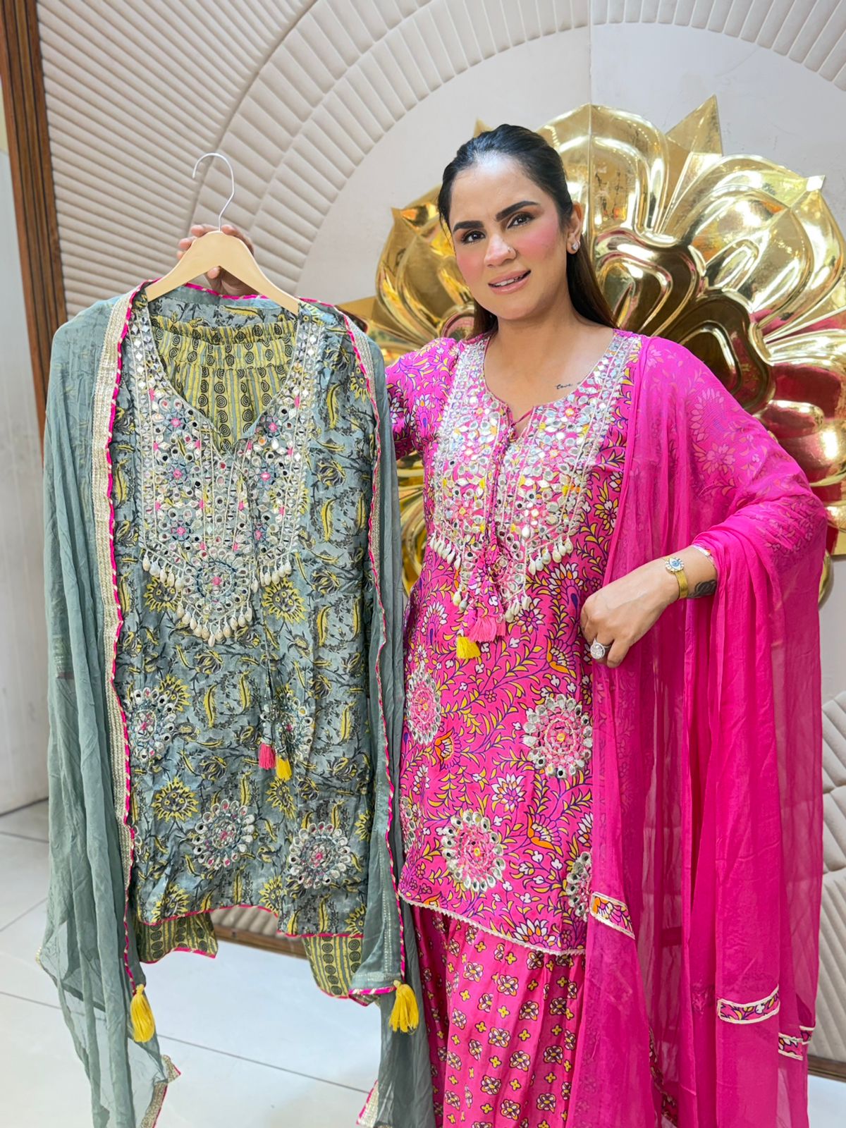 Beautiful Pattern Print Daily Wear Suit PC3091