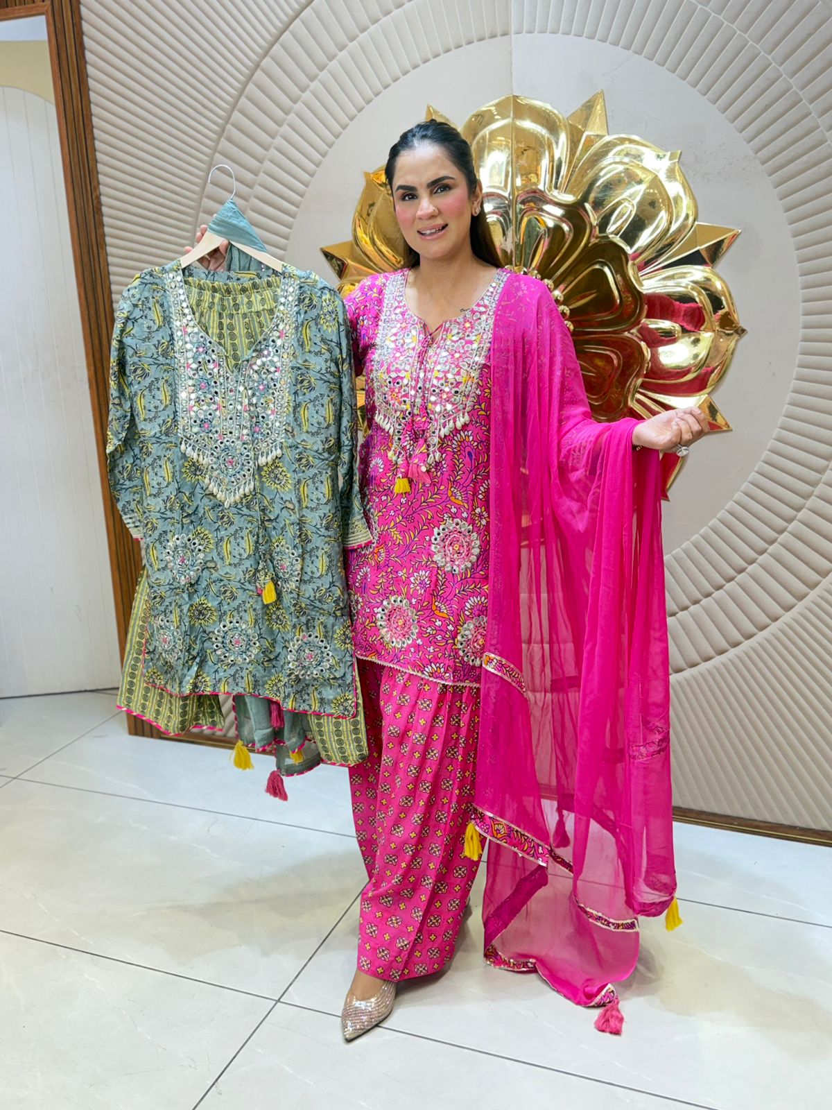 Beautiful Pattern Print Daily Wear Suit PC3091