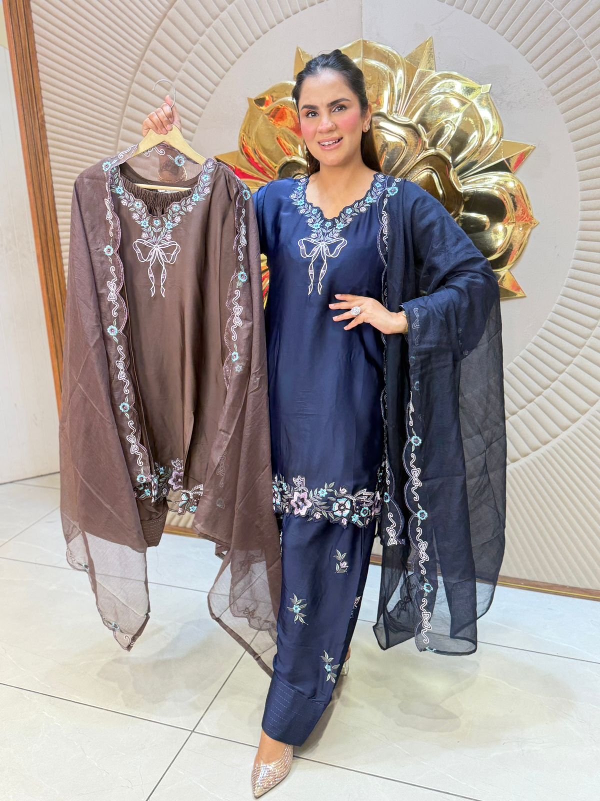 Stunning Floral Work Suit PC3094