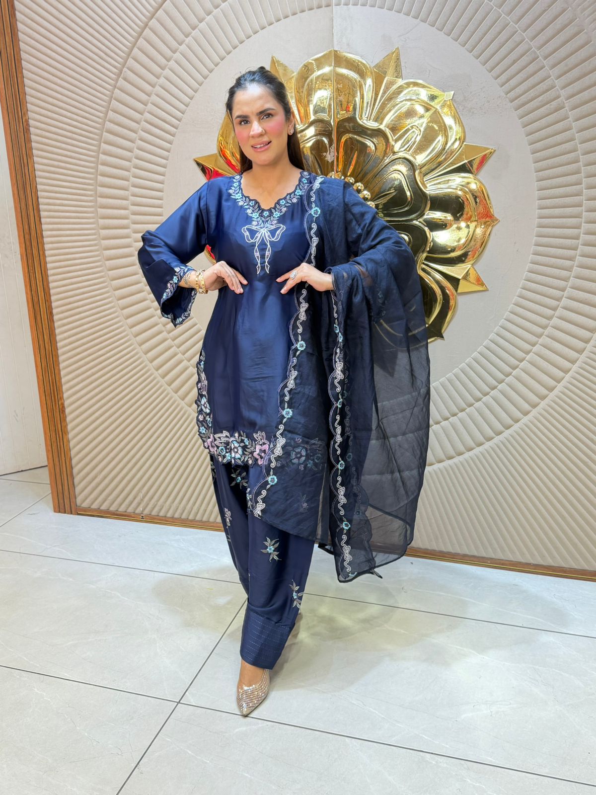 Stunning Floral Work Suit PC3094