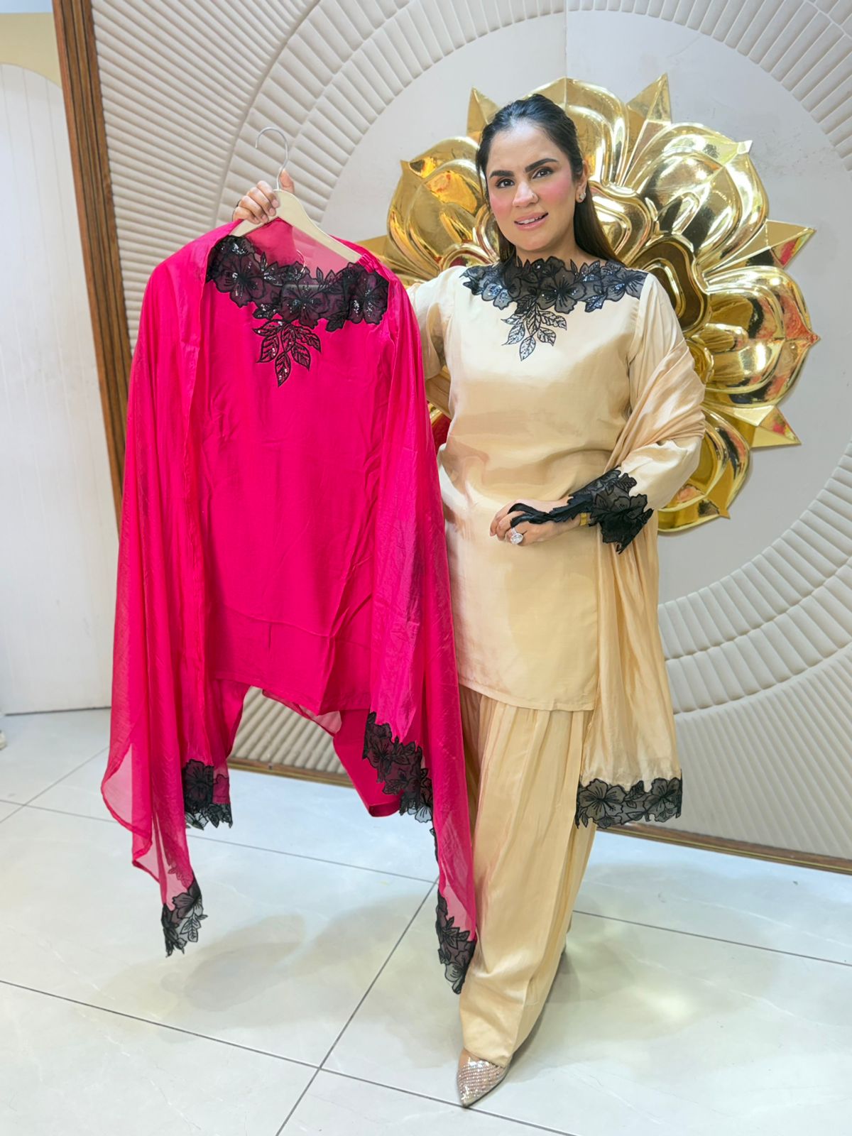 Stunning Lace Work Suit PC3096