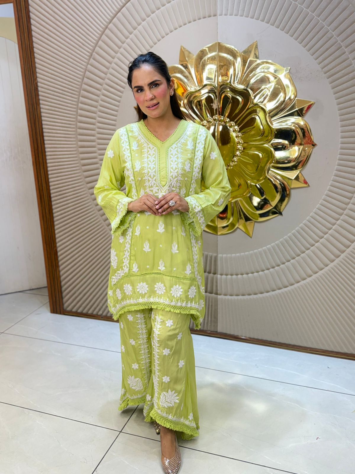 Beautiful Embroidery Work Co-Ord Set PC3100