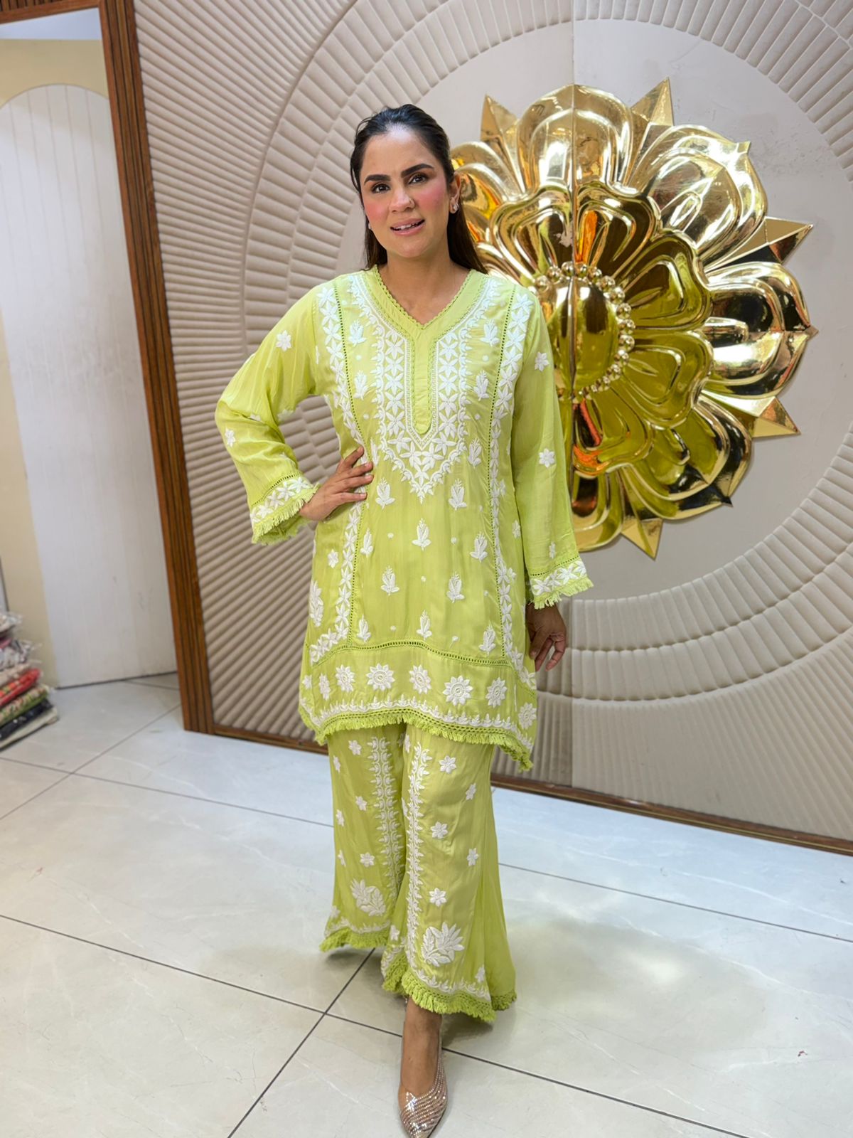 Beautiful Embroidery Work Co-Ord Set PC3100