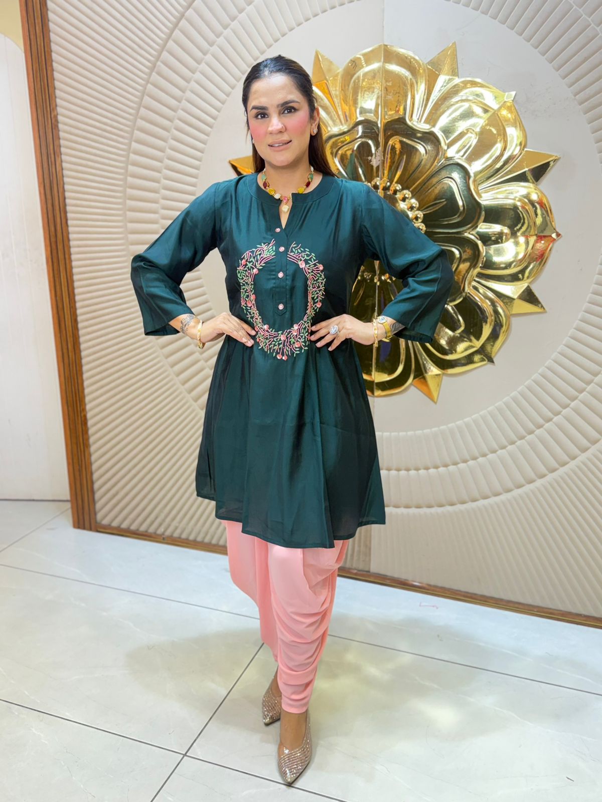 Stunning Co-Ord Set With Samosa Salwar PC3107